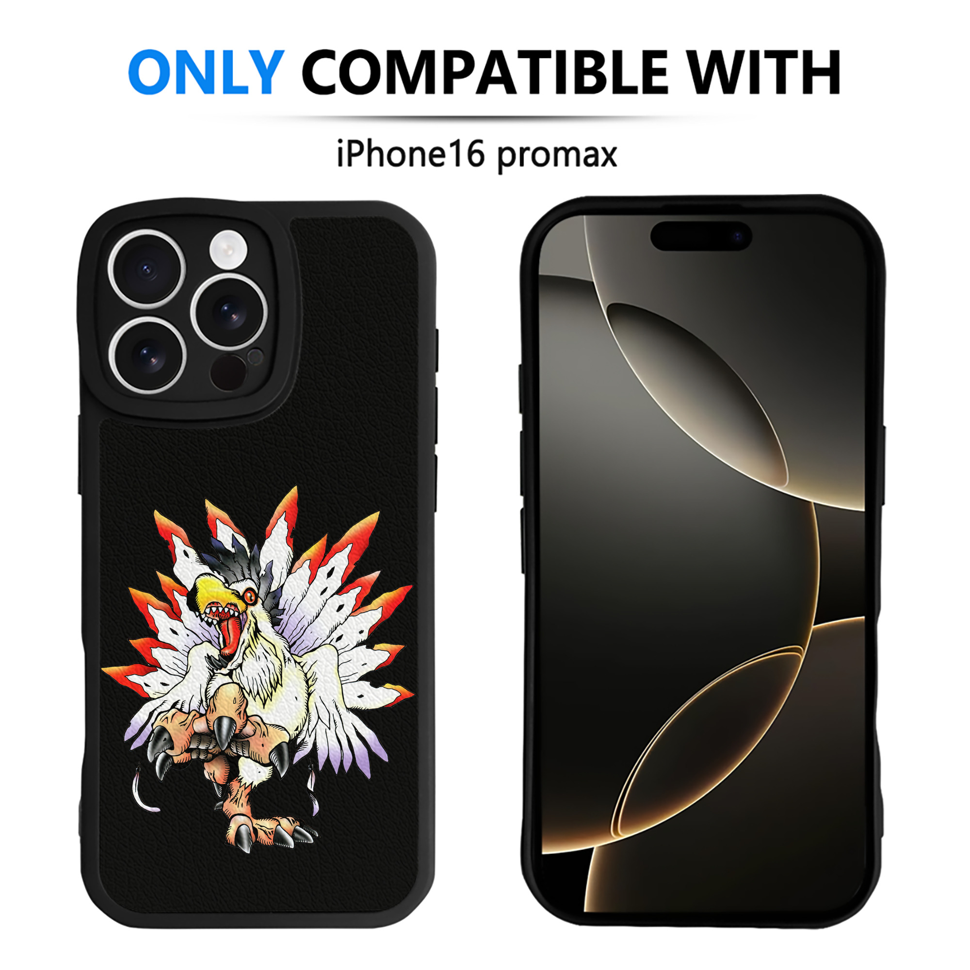 （画像用） Digimon デジタルモンスター/デジモン 【iPhone 16シリーズ対応】シリコンスマホケース（レザー調） 材質：シリコン
